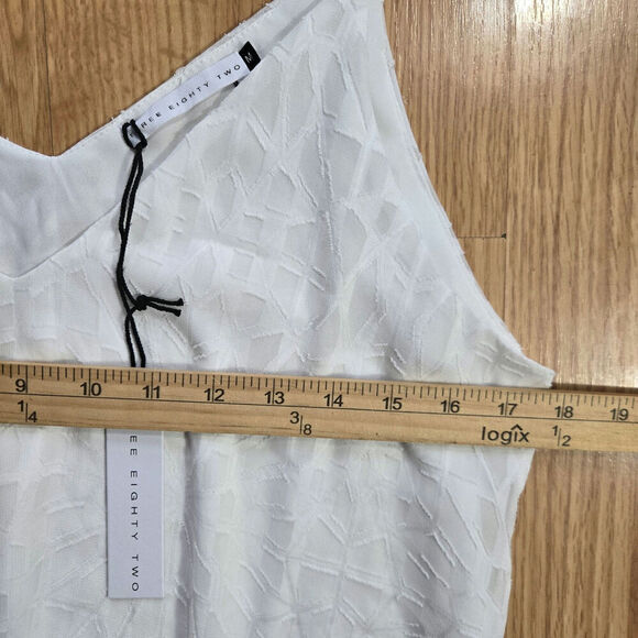 NWT REVOLVE Three Eighty Two Jordy White Semi Sheer Maxi Dress M Boho Ethereal - Picture 10 of 11